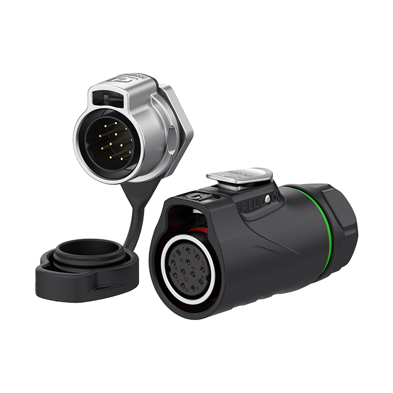 PLG20 12芯5A单孔面板套装半金属焊接反装