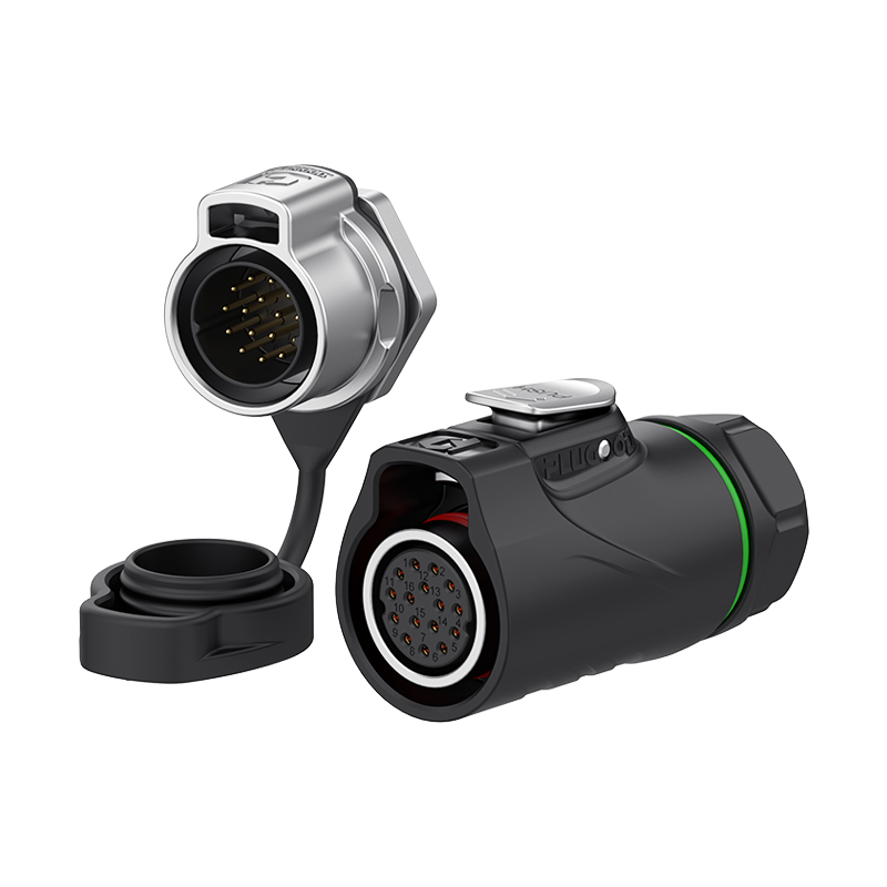 PLG20 16芯5A单孔面板套装半金属焊接反装