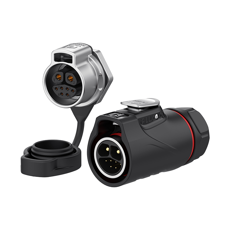 PLG20 2+6芯20A+5A单孔面板套装半金属焊接正装