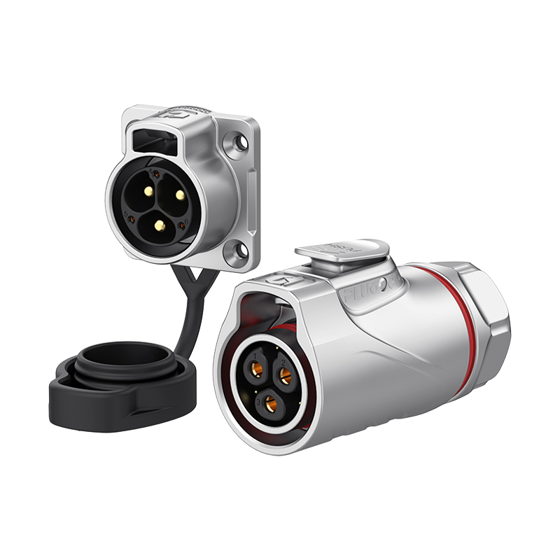 PLG20 3+3芯30A+5A四孔法兰套装全金属焊接反装