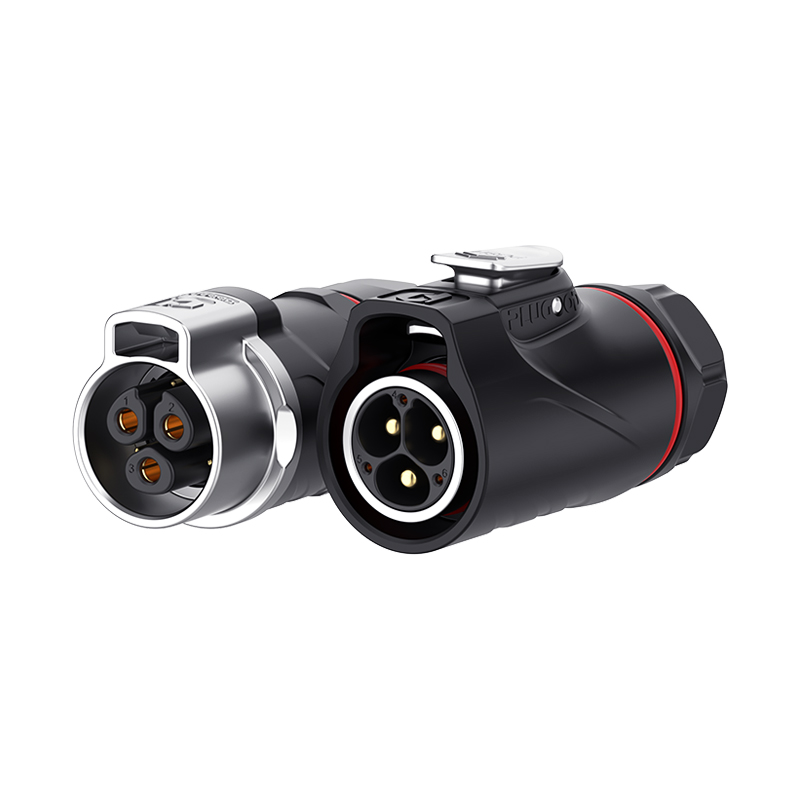 PLG20 3+3芯30A+5A对接套装半金属焊接正装