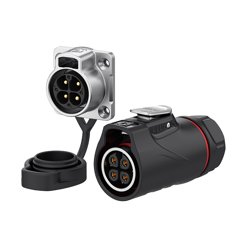 PLG20 4+4芯20A+5A四孔法兰套装半金属焊接反装