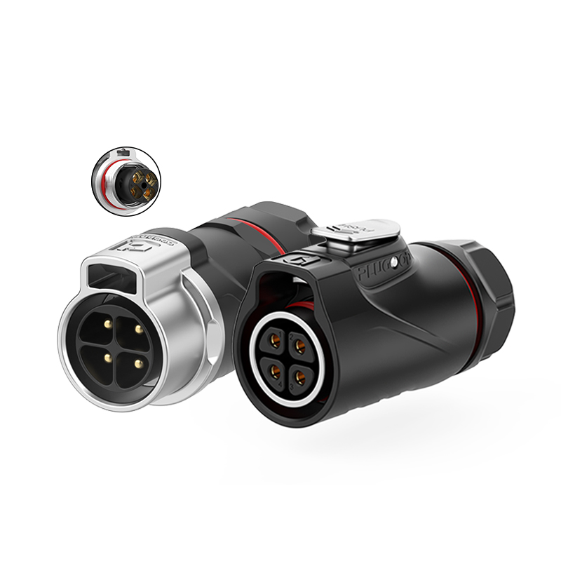 PLG20 4芯20A对接套装半金属免焊锁线式反装