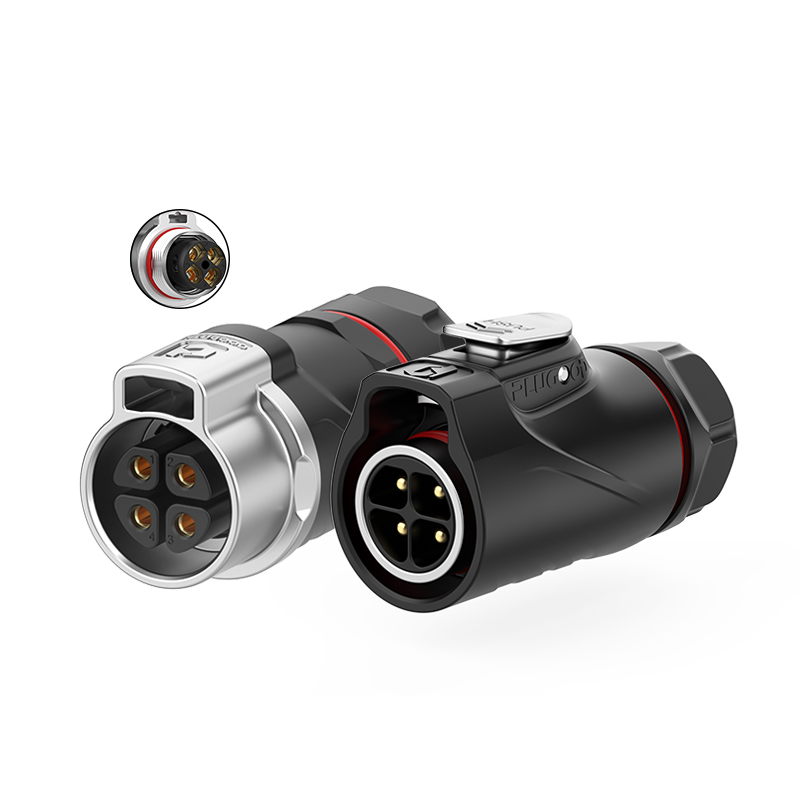 PLG20 4芯20A对接套装半金属免焊锁线式正装