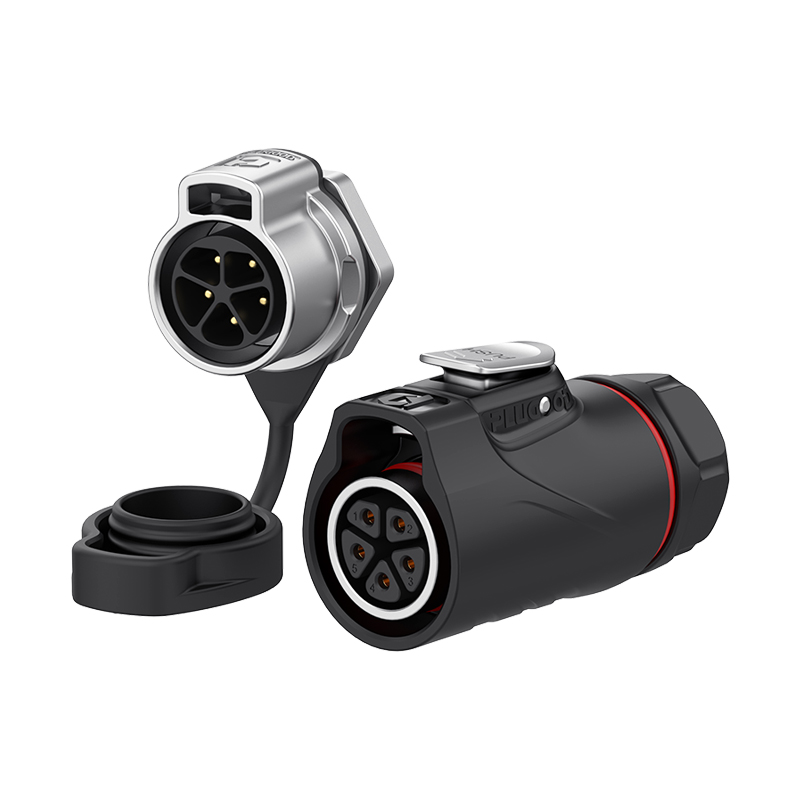 PLG20 5芯10A单孔面板套装半金属焊接反装