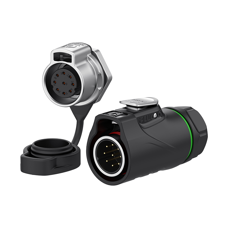 PLG20 9芯5A单孔面板套装半金属焊接正装