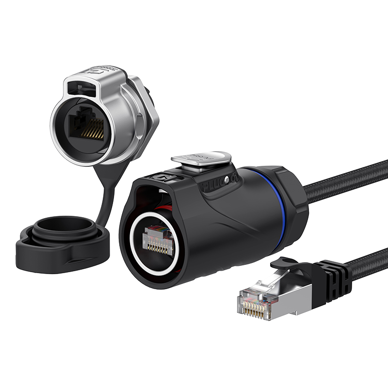 PLG20 RJ45 单孔面板套装半金属正装