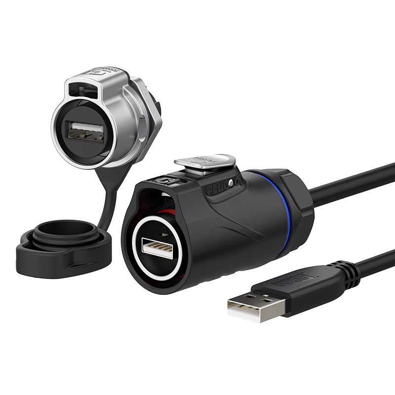 PLG20 USB2.0 单孔面板套装半金属正装