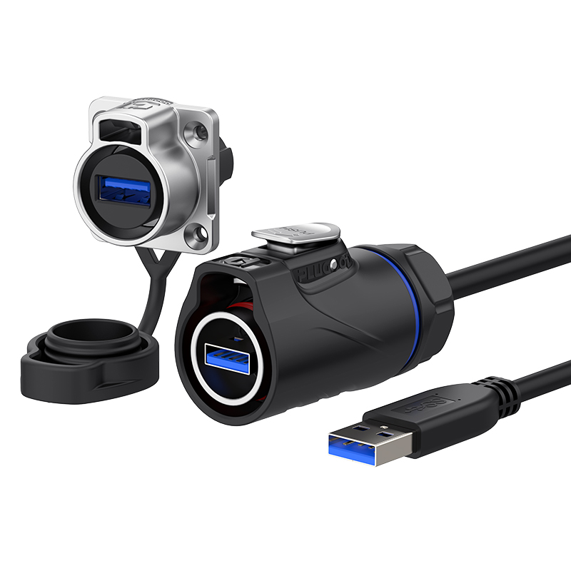 PLG20 USB3.0 四孔法兰套装半金属正装