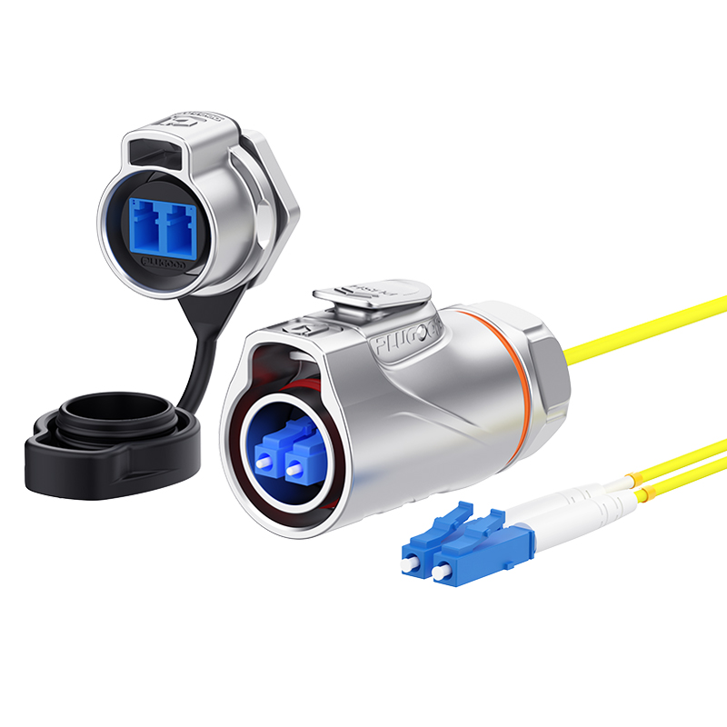 PLG20光纤 单模双纤 单孔面板套装全金属正装