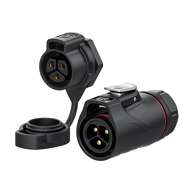 PLG20 3芯30A单孔面板套装全塑胶焊接正装