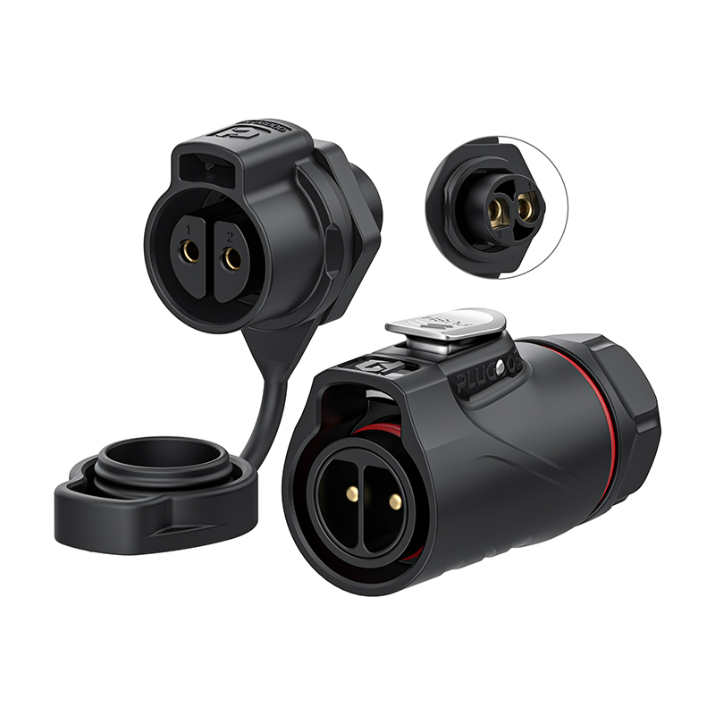 PLG20 2芯30A单孔面板套装全塑胶锁螺丝正装