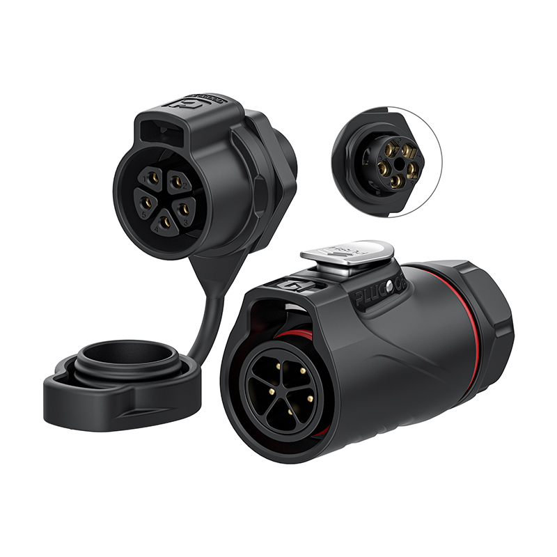 PLG20 5芯10A单孔面板套装全塑胶锁螺丝正装