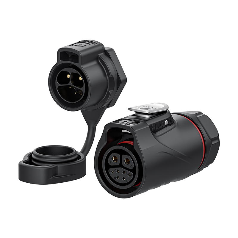 PLG20 2+6芯20A+5A单孔面板套装全塑胶焊接反装