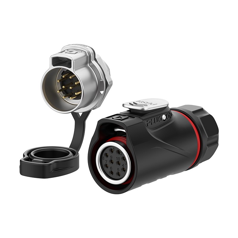 PLG14 10芯3A单孔面板套装半金属焊接反装