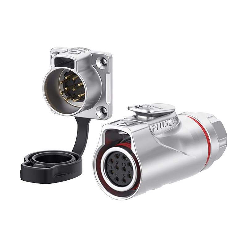 PLG14 10芯3A四孔法兰套装全金属焊接反装