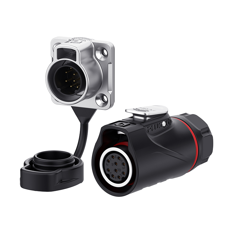 PLG16 10芯5A四孔法兰套装半金属焊接反装