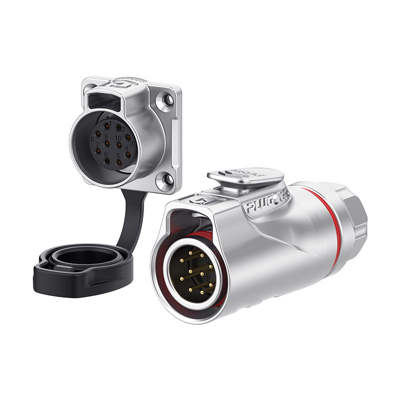 PLG14 10芯3A四孔法兰套装全金属焊接正装