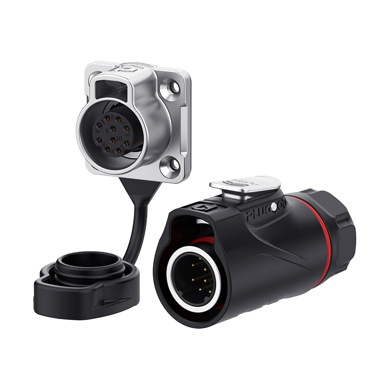 PLG16 10芯5A四孔法兰套装半金属焊接正装