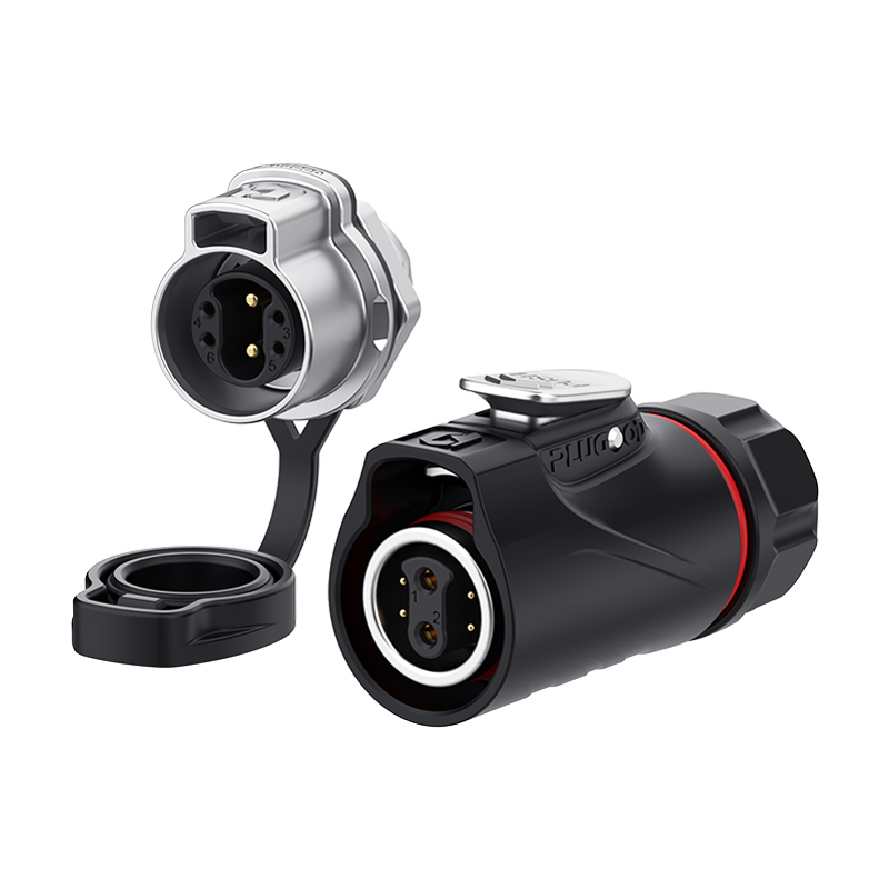 PLG14 2+4芯10A+3A单孔面板套装半金属焊接反装