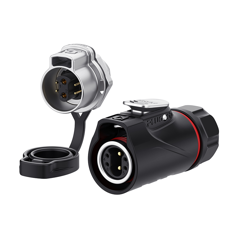 PLG14 2+4芯10A+3A单孔面板套装半金属焊接正装