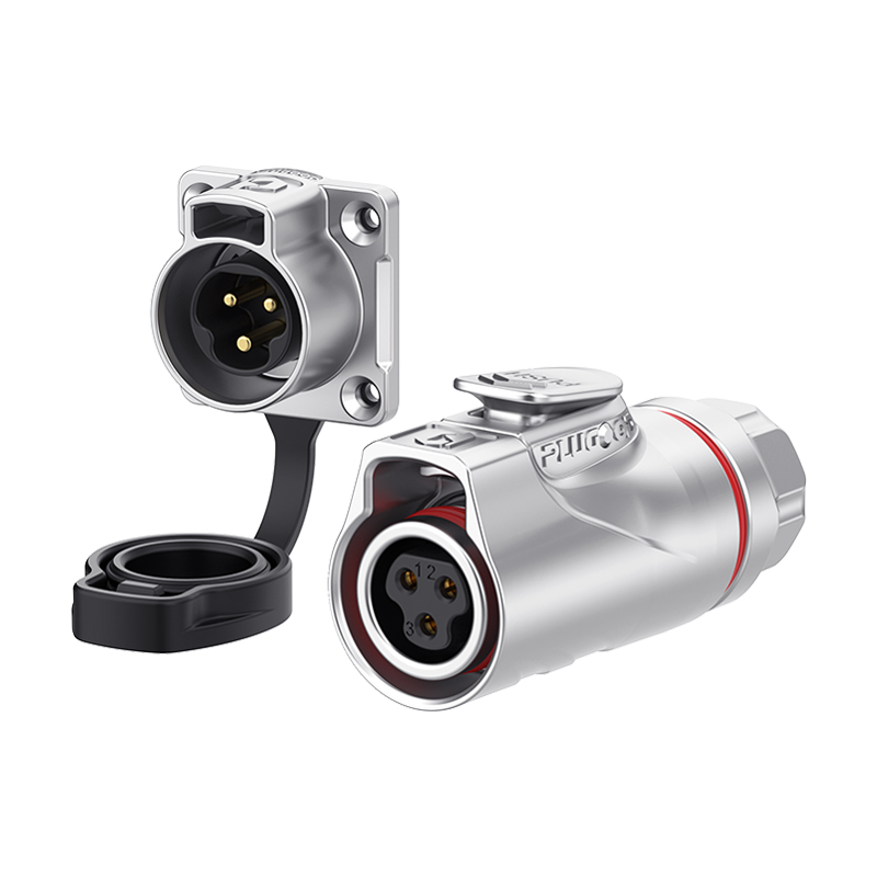 PLG14 3芯10A四孔法兰套装全金属焊接反装