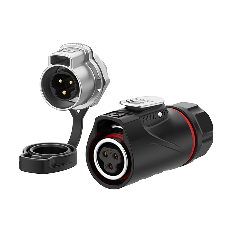 PLG14 3芯10A单孔面板套装半金属焊接反装