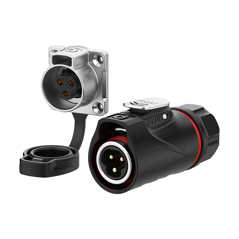 PLG14 3芯10A四孔法兰套装半金属焊接正装