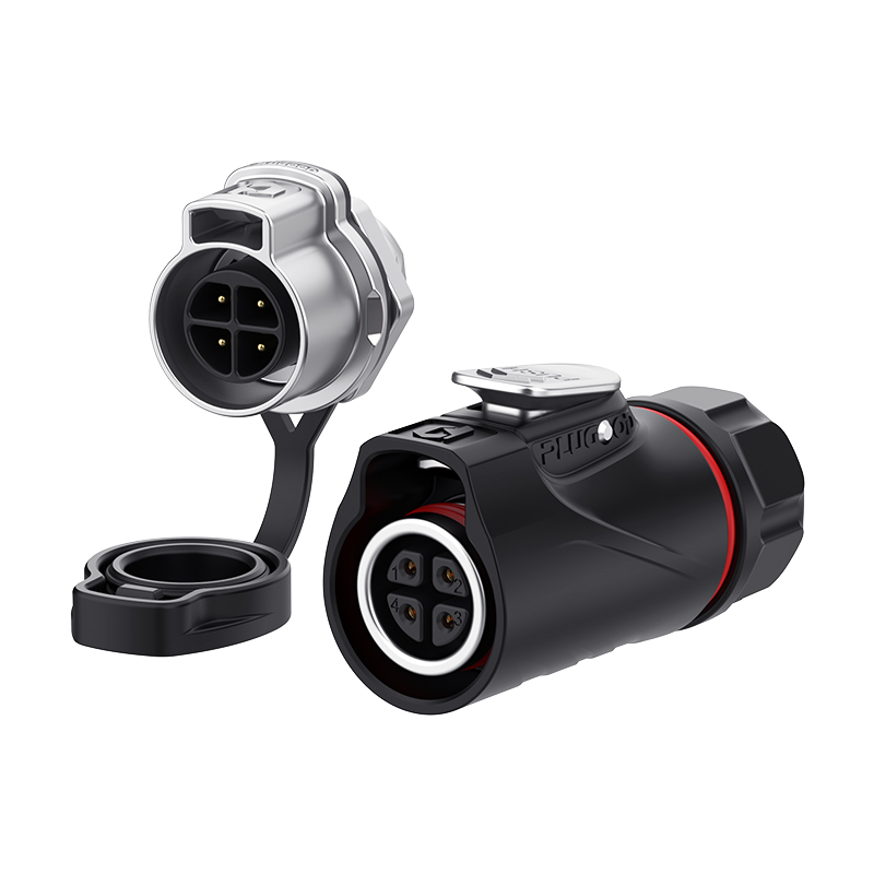 PLG14 4芯5A单孔面板套装半金属焊接反装