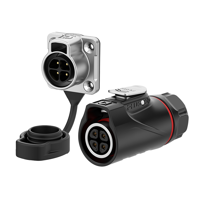 PLG16 4芯10A四孔法兰套装半金属焊接反装