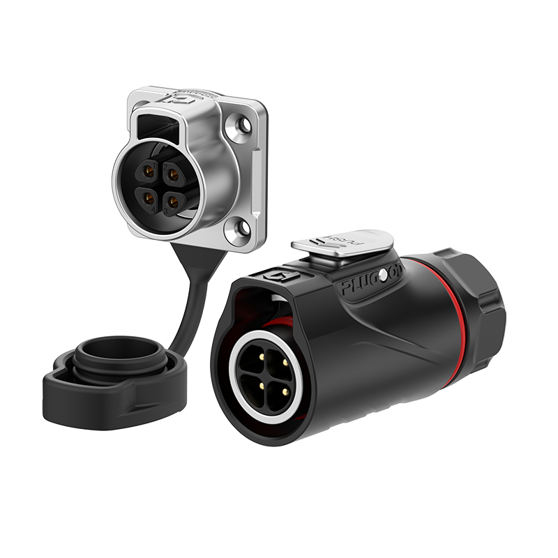 PLG16 4芯10A四孔法兰套装半金属焊接正装