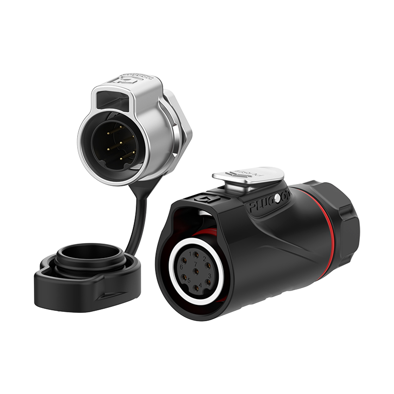 PLG16 7芯5A单孔面板套装半金属焊接反装