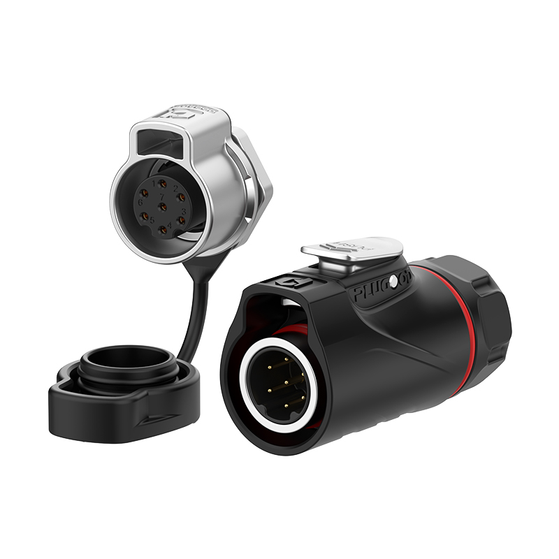 PLG16 7芯5A单孔面板套装半金属焊接正装