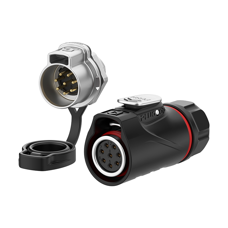 PLG14 8芯5A单孔面板套装半金属焊接反装