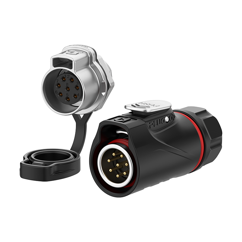 PLG14 8芯5A单孔面板套装半金属焊接正装