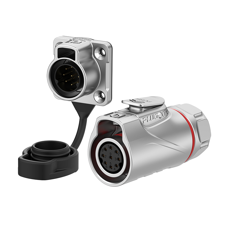 PLG16 9芯5A四孔法兰套装全金属焊接反装