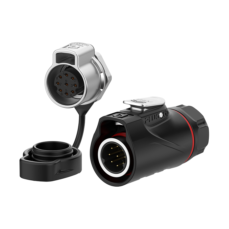 PLG16 9芯5A单孔面板套装半金属焊接正装