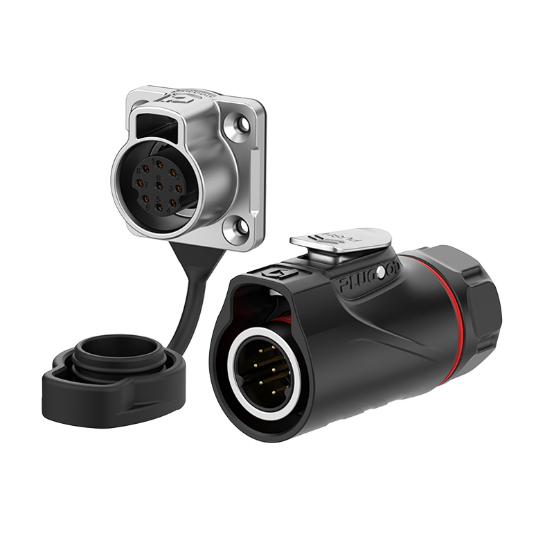 PLG16 9芯5A四孔法兰套装半金属焊接正装