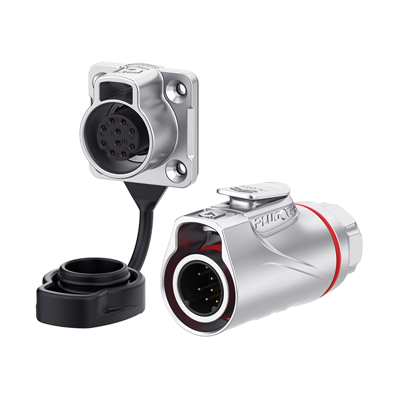 PLG16 10芯5A四孔法兰套装全金属焊接正装